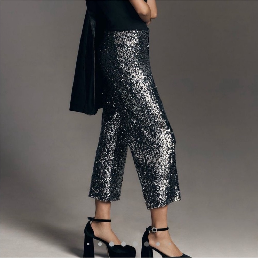 Anthropologie | Maeve | The Colette Cropped Wide-Leg
Sequin Pants | Size: 25